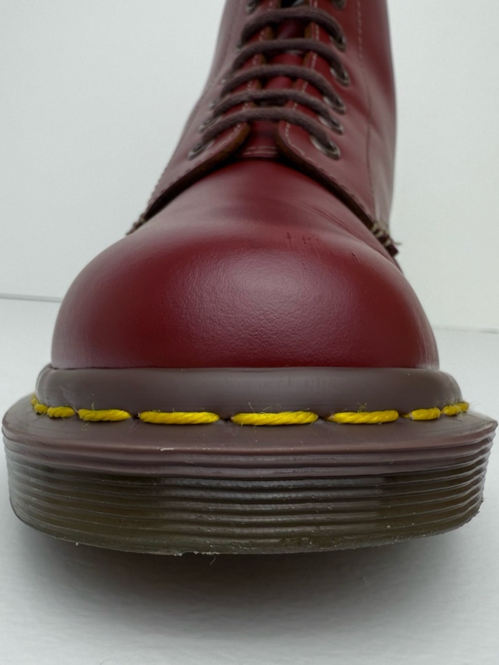 Dr. Martens 1460 Made in England Oxblood Red Quilon Leather Lace Up Boots UK 5 - Picture 8 of 17